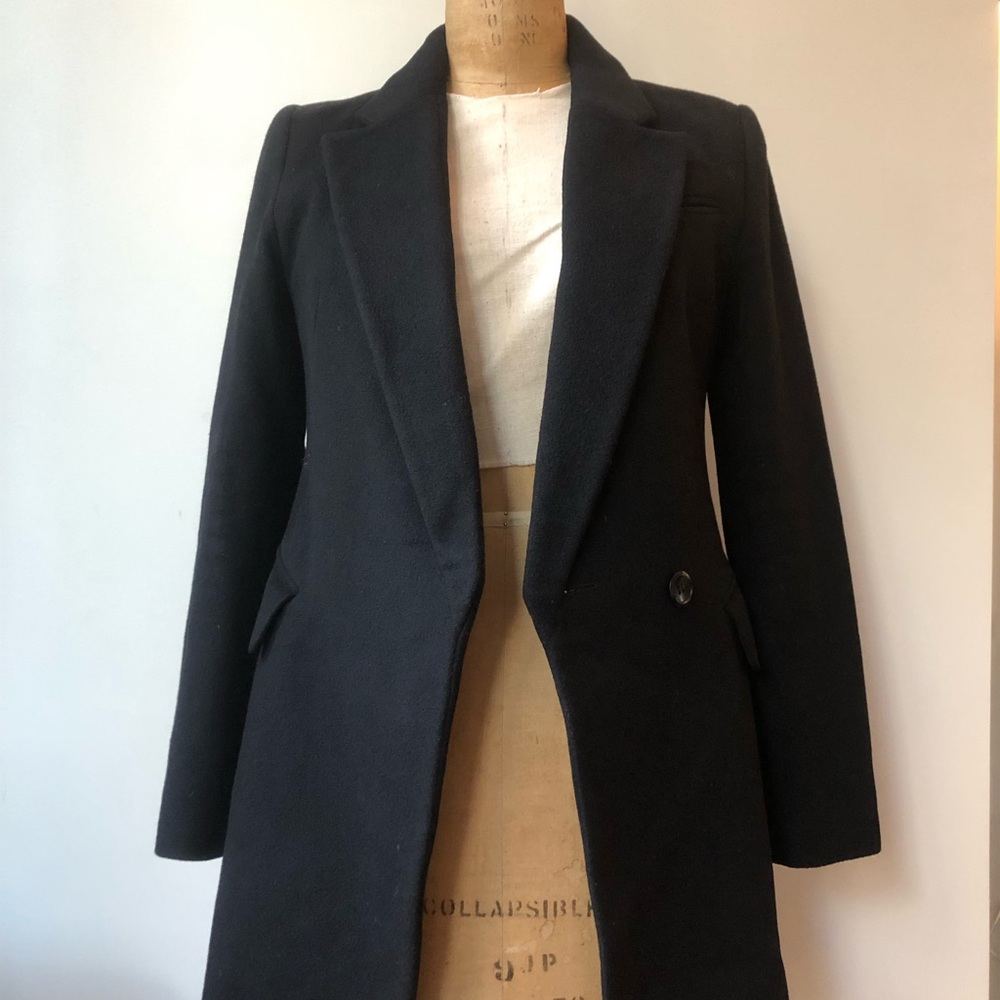 Club Monaco Black Peacoat